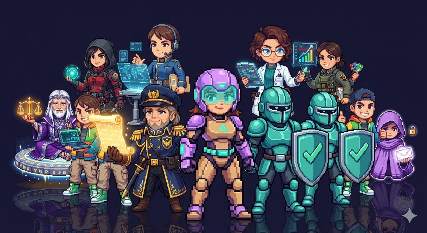 The RSP Army — all 11 characters in formation